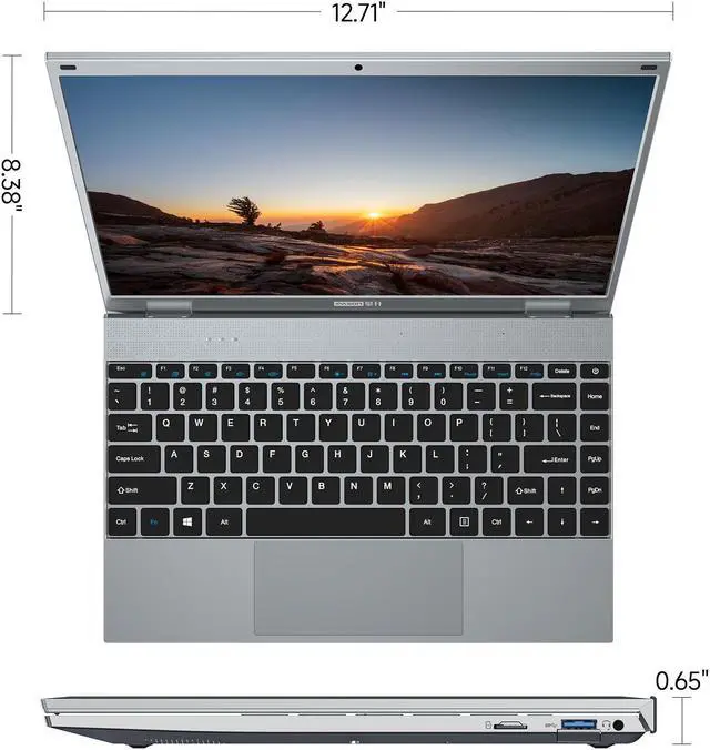 Alt view image 6 of 7 - IPASON Maxbook - P2X IPS 14.1" Laptop FHD new Intel N5100 4 Core up to 2.8GHz 12GB DDR4 RAM 256GB SSD Windows 10 home 180° Computer Ultra Thin and Light Notebook Business Office Student Ultrabook