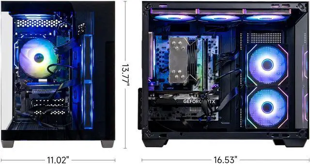 Alt view image 7 of 6 - IPASON   Gaming Desktop, Intel i5 12400F, NVIDIA RTX 4060 8GB,16GB DDR4 RAM, 1TB M.2 NVMe SSD, Windows 11 home,WIFI, Air Cooler,  RGB Fans ,Pc for GamingDesignOffice, Prebuilt Gaming Pc