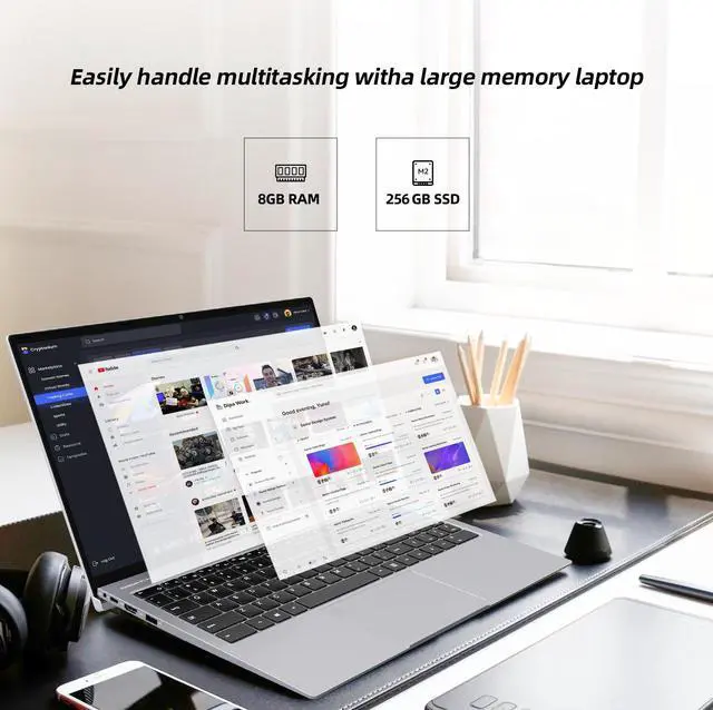 Alt view image 3 of 6 - IPASON MaxBook P1 Pro-IPS 15.6'' Laptop intel i5, 8G RAM, 256G SSD,win 10 home Notebook Computer Ultra Thin and Light Notebook Business Office Student