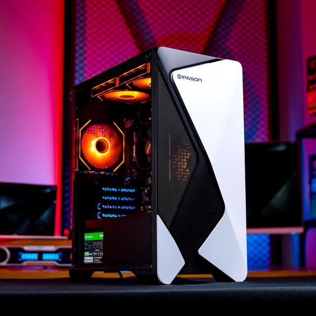 Alt view image 8 of 7 - IPASON - Gaming desktop - AMD Ryzen 5 5600GT 6 core  up to 4.6GHz - 16GB DDR4 3200MHz - 1TB M.2 NVMe - 550W PSU - Windows 11 home - WIFI - Gaming PC