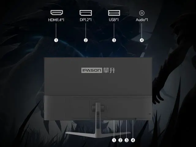 Alt view image 7 of 7 - IPASON Gaming Monitor 23.8  144HZ 1920*1080  resolution rate  , IPS Display, HDCP andG-Sync Ready, FreeSync Premium 100%sRGB, E2429G-Z