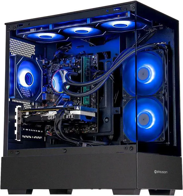 IPASON Gaming Desktop, Ryzen5 9600X, NVIDIA RTX4060Ti, 32GB