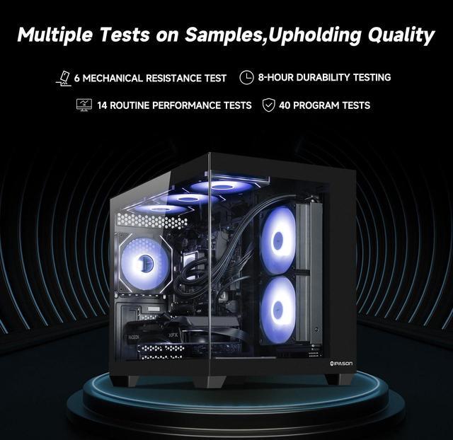 Alt view image 4 of 7 - IPASON Gaming Desktop PC , Ryzen5 9600X, Geforce RTX 5060 8G ,MSI B650M 32GB DDR5 1TB NVMe SSD, 650W GOLD PSU, Wi-Fi,Liquid Cooler,ARGB Fans , Windows 11  ,Prebuilt Gaming Pc New compute