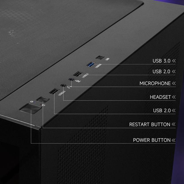 Alt view image 7 of 7 - IPASON Gaming Desktop PC , Ryzen5 9600X, Geforce RTX 5060 8G ,MSI B650M 32GB DDR5 1TB NVMe SSD, 650W GOLD PSU, Wi-Fi,Liquid Cooler,ARGB Fans , Windows 11  ,Prebuilt Gaming Pc New compute