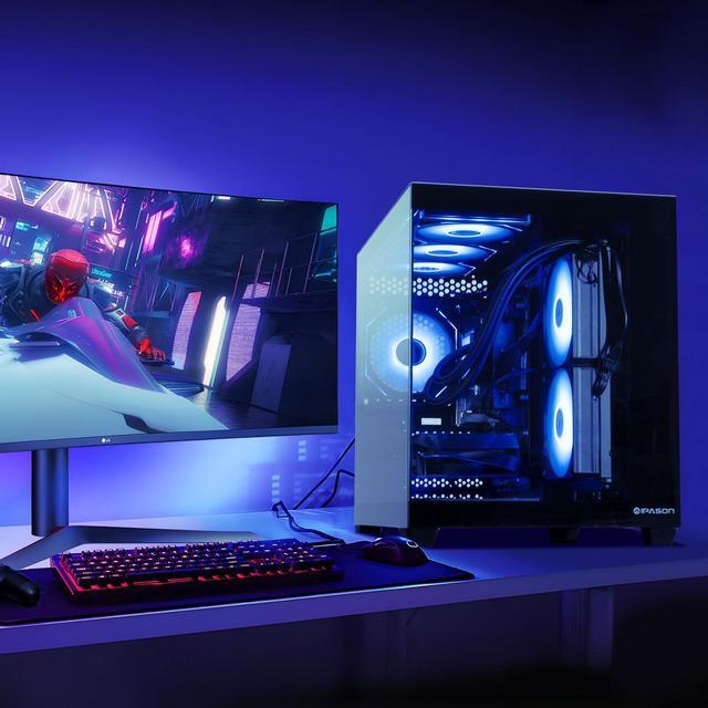 Alt view image 7 of 7 - IPASON Gaming Desktop PC , Ryzen5 9600X, Geforce RTX 5060 Ti ,MSI B650M 32GB DDR5 1TB NVMe SSD, 650W GOLD PSU, Wi-Fi,Liquid Cooler,ARGB Fans , Windows 11  ,Prebuilt Gaming Pc New compute