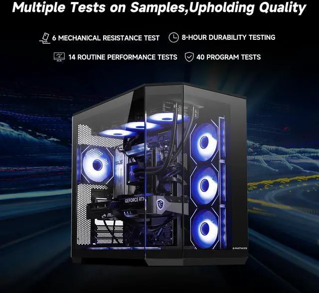 Alt view image 4 of 7 - IPASON Gaming Desktop, AMD Ryzen7 9800X3D, NVIDIA RTX5080 16G, 32GB DDR5 RAM, 2TB M2 NVMe, X870-P, Windows 11 ,WIFI, 360mm Liquid Cooler, ARGB Fans, AI Ready,1250W Gold PSU, Prebuilt Gaming Pc