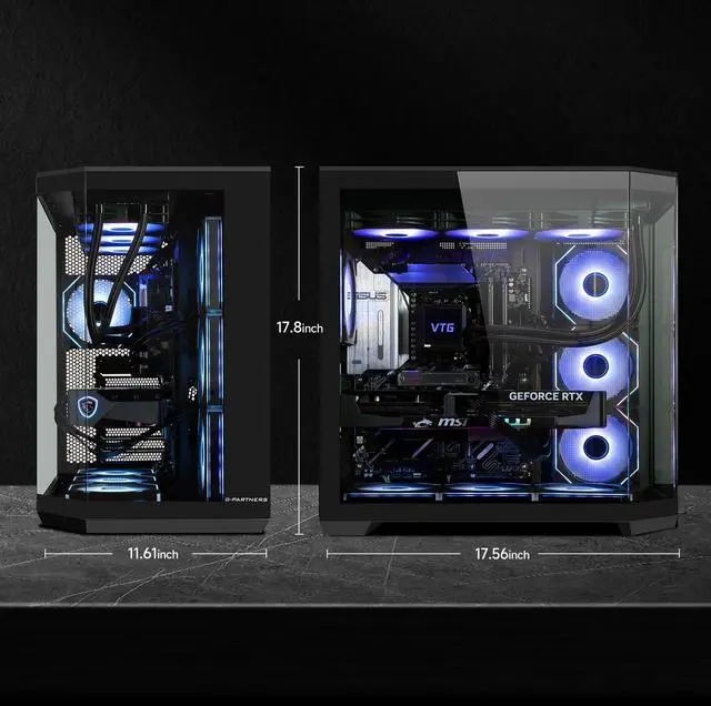 Alt view image 6 of 7 - IPASON Gaming Desktop, AMD Ryzen7 9800X3D, NVIDIA RTX5080 16G, 32GB DDR5 RAM, 2TB M2 NVMe, X870-P, Windows 11 ,WIFI, 360mm Liquid Cooler, ARGB Fans, AI Ready,1250W Gold PSU, Prebuilt Gaming Pc