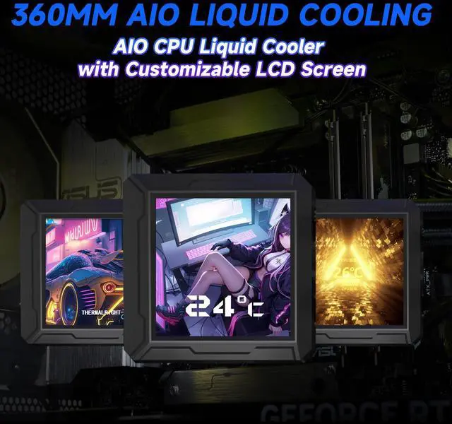 Alt view image 5 of 7 - IPASON Gaming Desktop, AMD Ryzen7 9800X3D, NVIDIA RTX5080 16G, 32GB DDR5 RAM, 2TB M2 NVMe, X870-P, Windows 11 ,WIFI, 360mm Liquid Cooler, ARGB Fans, AI Ready,1250W Gold PSU, Prebuilt Gaming Pc