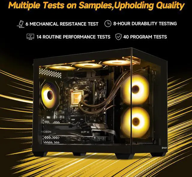 Alt view image 4 of 7 - IPASON Gaming Desktop PC , Ryzen5 9600X, Geforce RTX 5060 8G ,MSI B650M 32GB DDR5 1TB NVMe SSD, 650W GOLD PSU, Wi-Fi,Liquid Cooler,ARGB Fans , Windows 11  ,Prebuilt Gaming Pc New compute