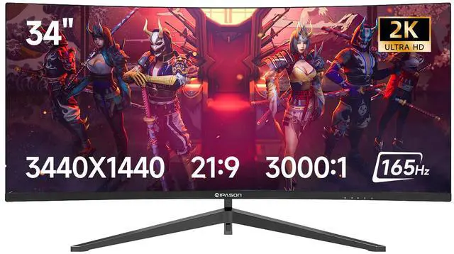 【新品未使用】IPASON ゲーミングモニター E342BW-J 34インチ PASOUL ゲーミングモニター IPASON E342BW-J LED液晶 34インチ