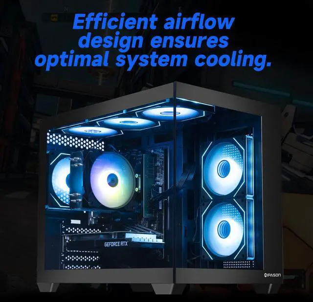 Alt view image 6 of 7 - IPASON Speedra Gaming Desktop PC , Ryzen7 5700X, Geforce RTX3050,16GB DDR4, 1TB NVMe SSD, 550W PSU, Wi-Fi,ARGB Fans , Windows 11 Home 64-bit ,Prebuilt Gaming Pc New compute