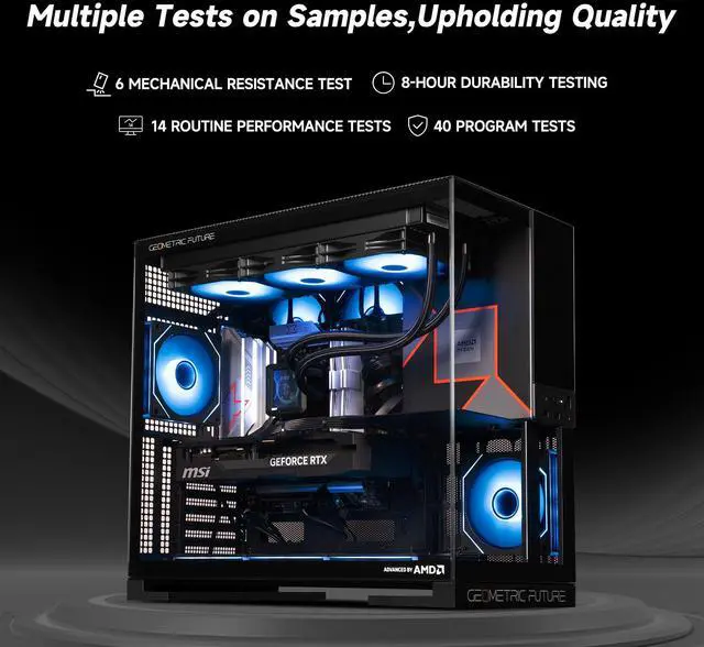 Alt view image 3 of 7 - IPASON Zyron Gaming Desktop, AMD Ryzen7 9800X3D, NVIDIA RTX5080 16G, 32GB DDR5 RAM, 2TB M2 NVMe, Windows 11 ,WIFI, 360mm Liquid Cooler, ARGB Fans, AI Ready,1250W Gold PSU, Prebuilt Gaming Pc