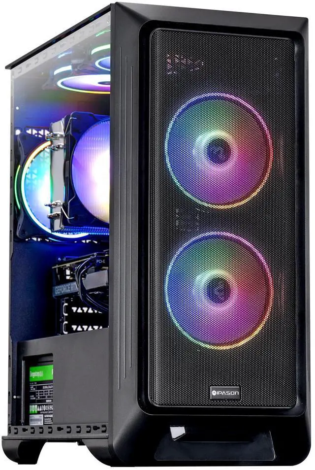 Main image of IPASON   Gaming Desktop, Intel i5 13400F, NVIDIA RTX 4060 8GB, 16GB DDR4 RAM, 1TB M.2 NVMe SSD,Windows 11 home,WIFI, Air Cooler ,  ARGB Fans , Pc for Gaming Design Office , Prebuilt Gaming Pc