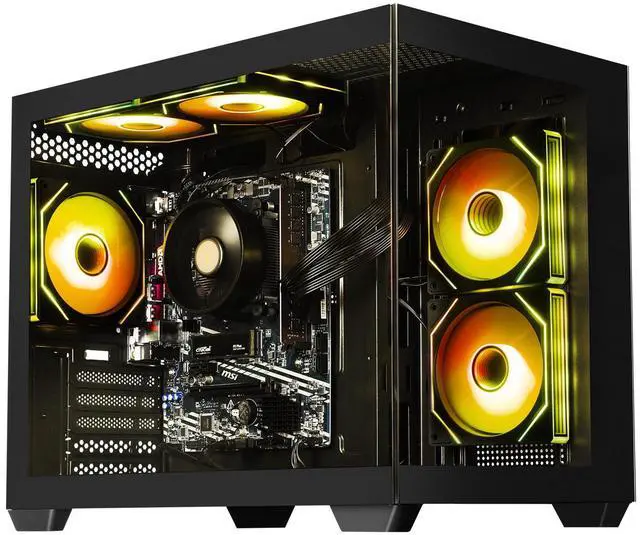 Alt view image 7 of 7 - IPASON - Gaming desktop - AMD Ryzen 5 5600GT 6 core  up to 4.6GHz - 16GB DDR4 3200MHz - 1TB M.2 NVMe - 550W PSU - Windows 11 home - WIFI - Gaming PC