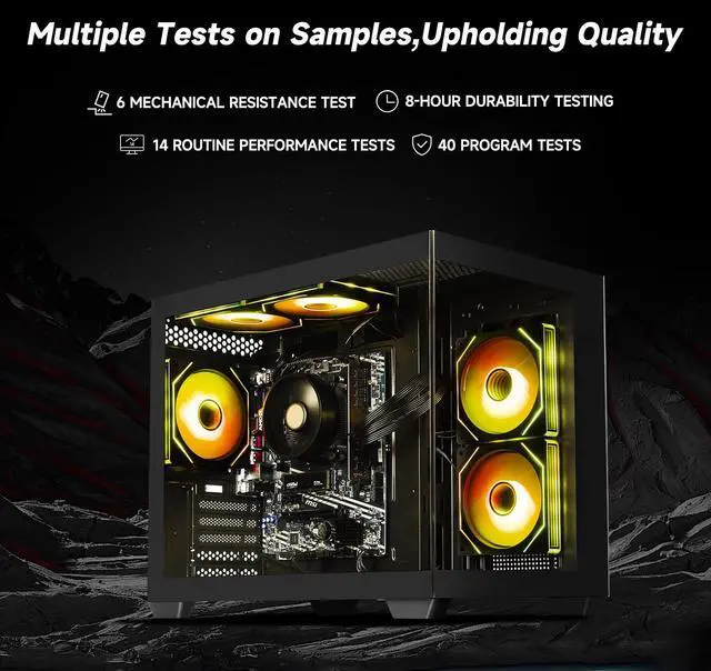 Alt view image 3 of 7 - IPASON - Gaming desktop - AMD Ryzen 5 5600GT 6 core  up to 4.6GHz - 16GB DDR4 3200MHz - 1TB M.2 NVMe - 550W PSU - Windows 11 home - WIFI - Gaming PC