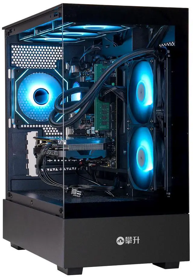 Alt view image 6 of 6 - IPASON - Gaming Desktop - Ryzen5 5700X (8 Core up to 4.6GHz 7nm) - Nvidia RTX4060 8GB - 1TB SSD NVMe - 32GB(16GB*2) 3200MHz - B550M Motherboard - Windows 11 home - RGB Fans - Gaming PC