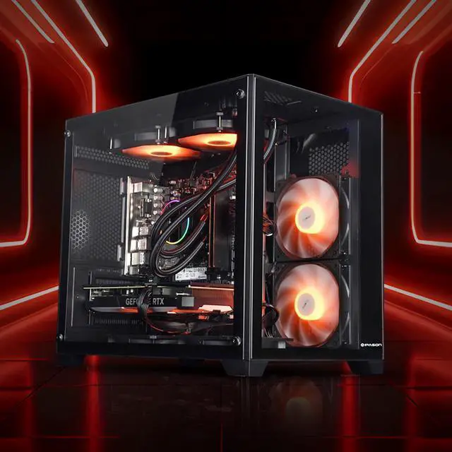 Alt view image 7 of 7 - IPASON - Gaming desktop - AMD Ryzen7 7700 (8 Core up to 5.3GHz 5nm) - NVIDIA RTX4070 -32GB DDR5 5600MHz - 1TB M.2 NVMe - 800W PSU - Windows 11 home - WIFI - Gaming PC