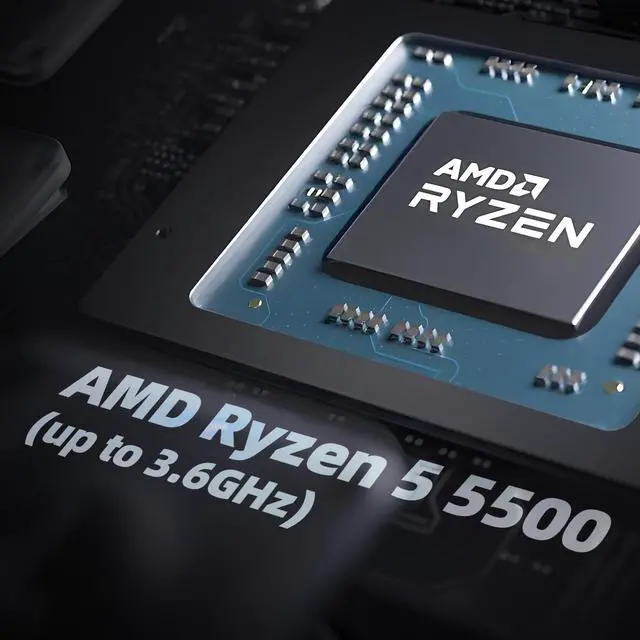 Alt view image 2 of 5 - IPASON - Gaming desktop -AMD Ryzen5 5500 - RX6650XT 8G - 16GB DDR4 3200MHz - 1T M.2 NVMe - 550W PSU - Windows 11 home - Gaming PC