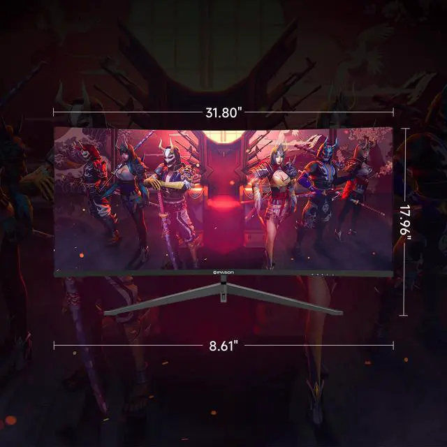 Alt view image 6 of 7 - IPASON E342BW-J 34-inch Adjustable&Wall-mounted Gaming Monitor FreeSync Premium, 1MS(MRPT),3440*1440(Ultra-WQHD)Resolution sRGB :99%, 165Hz Refresh Rate,R1500, FreeSync Supported,HDMI,DP1.4