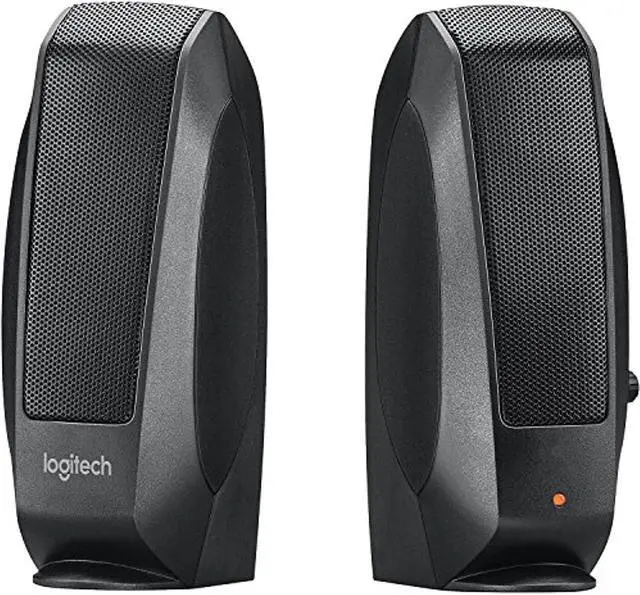 Alt view image 10 of 11 - Logitech S-120 2-Piece 2 Channel Multimedia Speaker System w/Headphone Jack (Black)