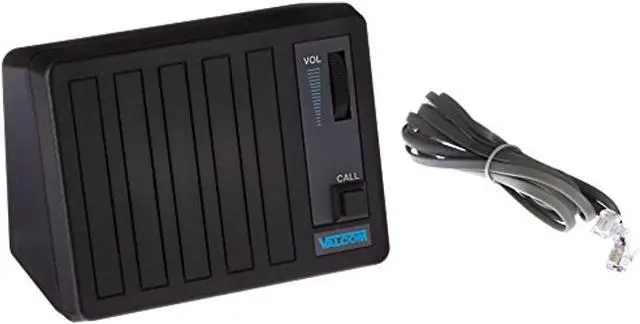 Main image of valcom v-764-bk push button talkback desktop and wall speaker, black