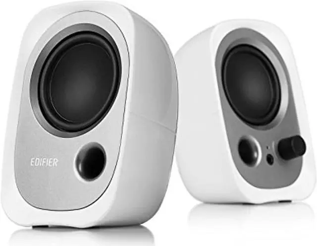 Alt view image 6 of 7 - Edifier R12U Stereo Computer Bookshelf Active Speakers - White
