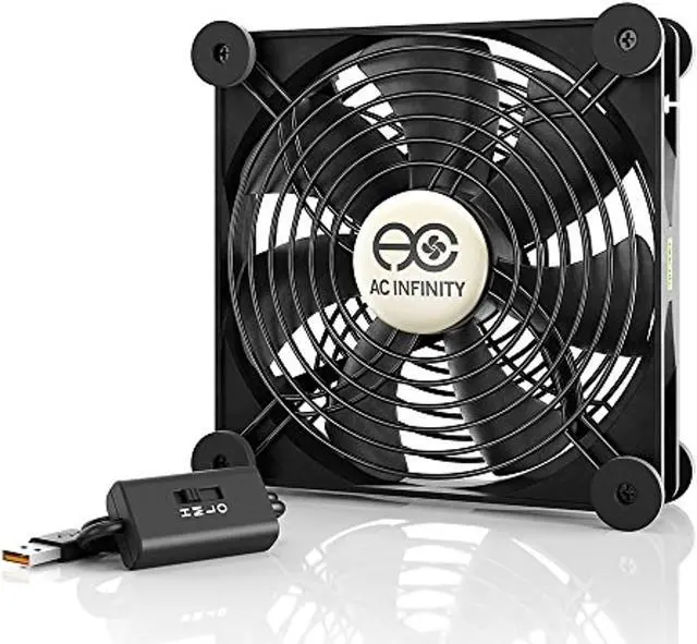 Alt view image 10 of 17 - AC Infinity MULTIFAN S4, Quiet 140mm USB Fan for Receiver DVR Playstation Xbox Computer Cabinet Cooling