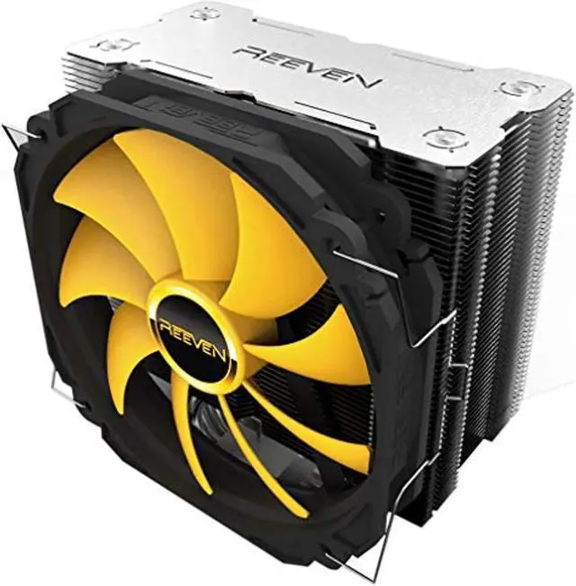 Alt view image 6 of 6 - reeven ouranos high performance 140mm 6 heatpipes copper base cpu cooler