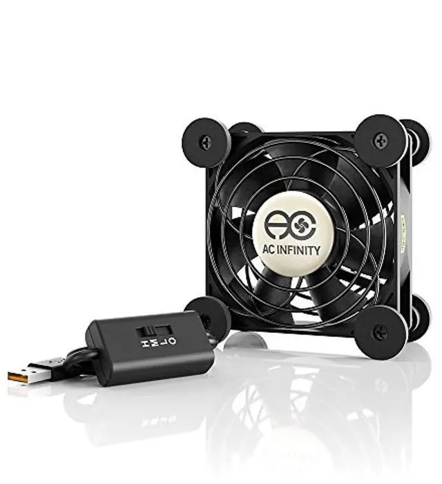 Alt view image 15 of 20 - AC Infinity MULTIFAN S1, Quiet 80mm USB Fan for Receiver DVR Playstation Xbox Computer Cabinet Cooling