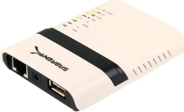 Alt view image 2 of 7 - Sabrent Portable Wireless-N 802.11n 3G Network Router w/USB and RJ-45 Ethernet Connections (NT-WR1N)