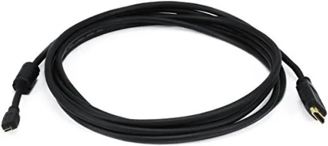 Alt view image 4 of 12 - Monoprice Standard HDMI Cable - 6 Feet - Black | With HDMI Micro Connector, 1080i @ 60Hz, 4.95Gbps, 34AWG