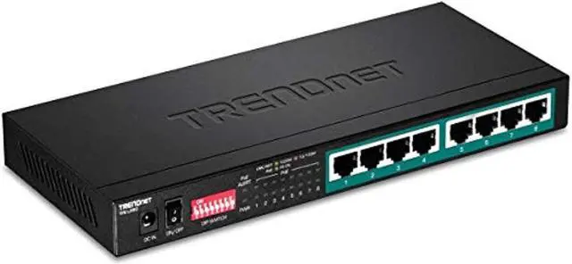 Alt view image 16 of 20 - TRENDnet 8-Port Gigabit Long Range Poe+ Switch, TPE-LG80,65W Poe Budget, Ethernet/Network Switch, Long-Range Poe+ Extends Range Up to 200M (656 ft.), 16 Gbps Switching Capacity, Lifetime Protection