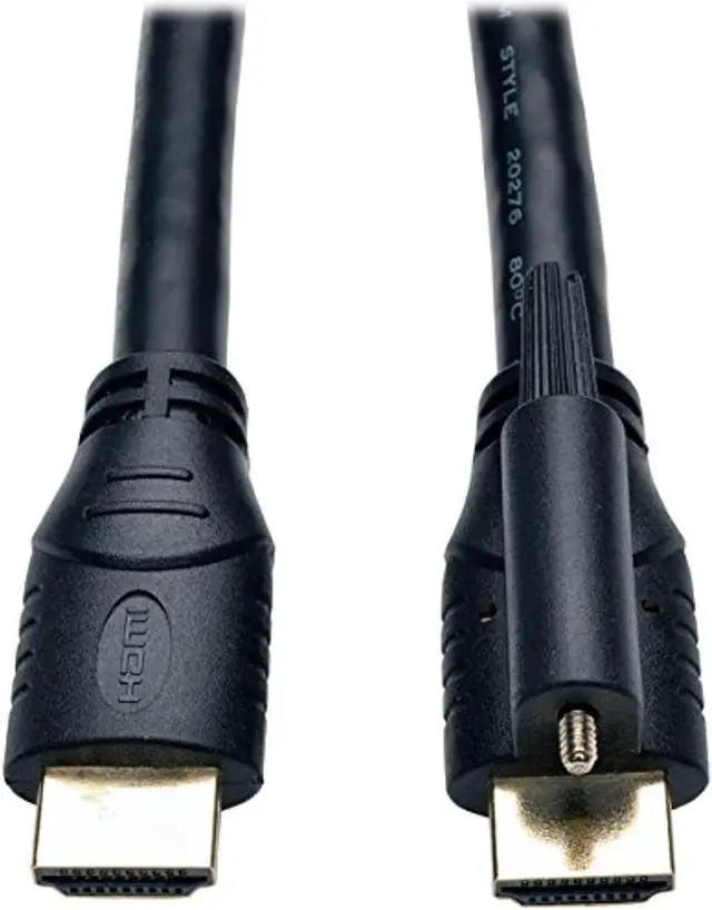 Alt view image 7 of 12 - Tripp Lite High Speed HDMI Cable with Ethernet and Locking Connector Ultra HD 4K x 2K 24AWG (M/M) 10ft.