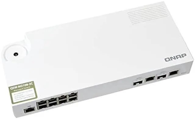 Alt view image 5 of 20 - QNAP QSW-M2108-2C 10-Port Managed Switch w/ 10GbE SFP+ Combo Ports