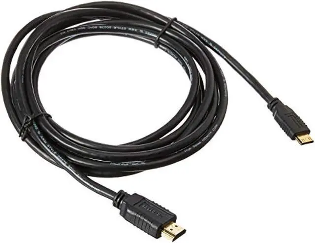 Alt view image 5 of 12 - Monoprice Standard HDMI Cable - 10 Feet - Black | With HDMI Mini Connector, 1080i @ 60Hz, 4.95Gbps, 30AWG