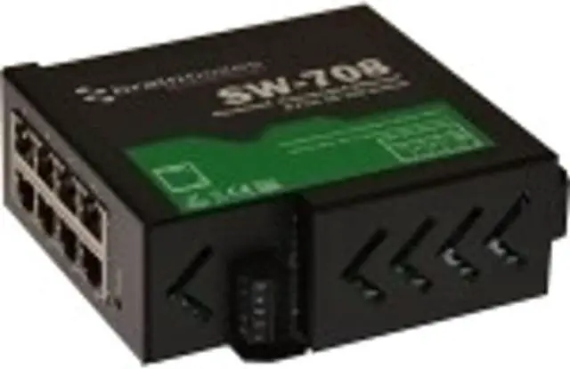 Alt view image 9 of 20 - Brainboxes Hardened Industrial Ethernet 8 Port Switch Din Rail Mountable
