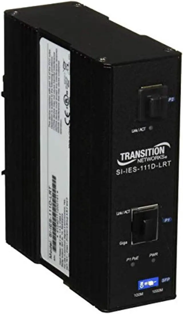 Alt view image 5 of 11 - TRANSITION NETWORKS SI-IES-111D-LRT HARDENED ETHERNET POE+ INJECTOR