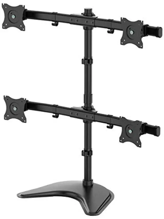 Alt view image 5 of 18 - Tripp Lite Quad Desktop Monitor Stand for 13" to 27" Displays DDR1327MQ