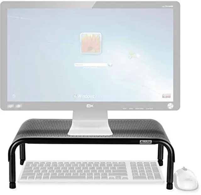 Alt view image 12 of 17 - Allsop Ergo 3 Metal Monitor Stand 10"x18"x6" Pearl/Black 31630