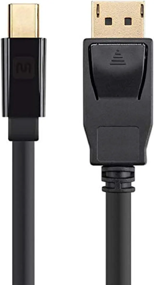 Alt view image 3 of 8 - Monoprice Mini DisplayPort 1.2 to DisplayPort Cable - 1.5 Feet - Black | 4K Capable, Supports 3D Video - Select Series