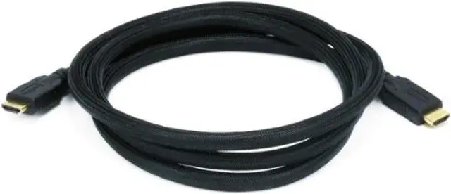 Alt view image 6 of 6 - Monoprice 6ft 24AWG CL2 High Speed HDMI Cable With Ethernet w/ Net Jacket - Black