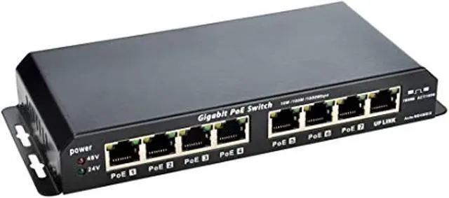 Alt view image 15 of 16 - PoE Texas GPOES-8-7AB | 8 Port Gigabit Ethernet Switch with Passive PoE on 7 Ports - Power Over Ethernet for 802.3af or 24v Devices - Power Supply Sold Separately