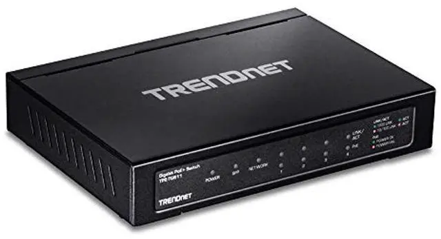 Alt view image 8 of 20 - TRENDnet 6-port Gigabit Poe+ Switch, TPE-TG611, 4 X Gigabit Poe+ Ports, 1 X Gigabit Port, 1 X SFP Slot, Supports 100/1000Base-FX Fiber SFP Modules, Ethernet Desktop Network Switch