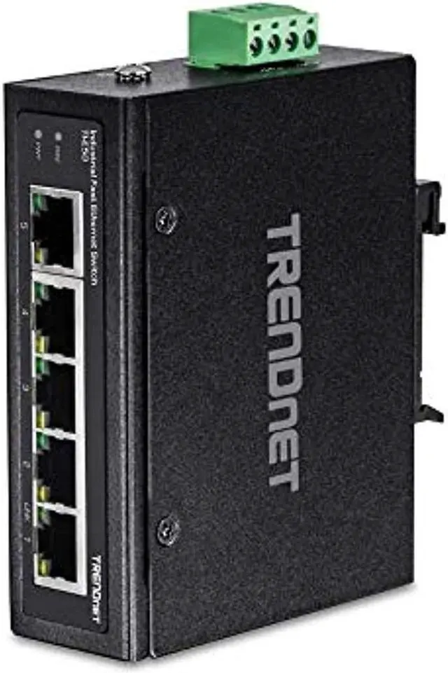 Alt view image 12 of 20 - TRENDnet TI-E50 (V1.0R) Unmanaged 5-Port Industrial Fast Ethernet DIN-Rail Switch