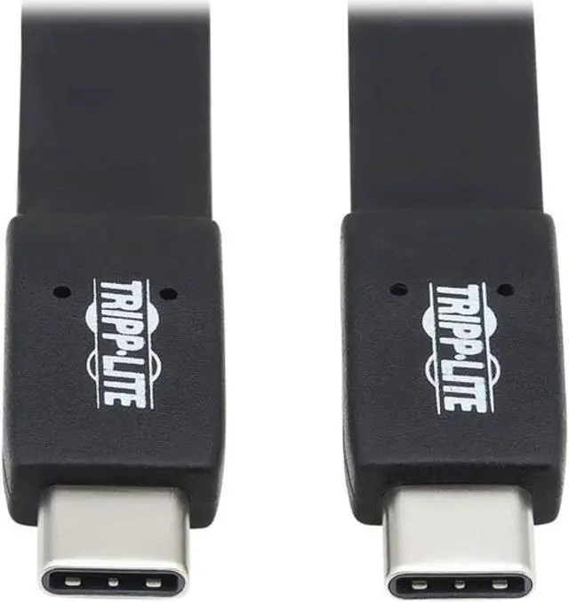Alt view image 6 of 18 - Tripp Lite 16in Flat M/M USB-C Cable Black U42016NG25AFL