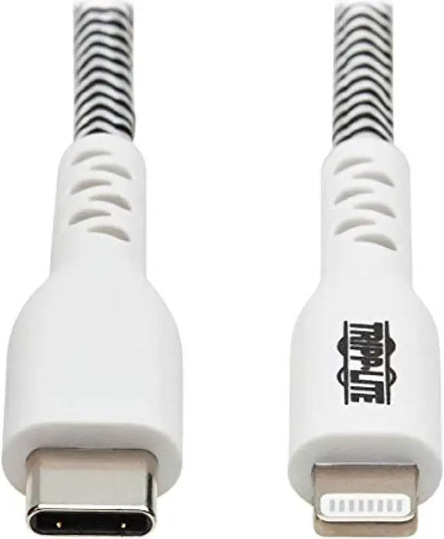 Alt view image 3 of 8 - Tripp Lite M102-003-HD Heavy-Duty USB-C to Lightning Cable M/M 3 ft. M102003HD