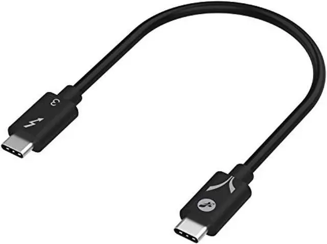 Alt view image 8 of 8 - SABRENT Thunderbolt 3 (Certified) USB Type-C Cable | up to 40 Gbps | Supports 100W (5A, 20V) Charging | E-Mark Chip | (7.8"/ 20 cm) in Black (CB-T320)