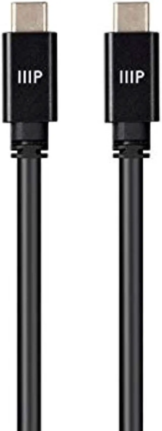 Alt view image 5 of 7 - Monoprice USB C 3.2 Gen2 Cable - 1 Meter (3.3 Feet) - Black | 10Gbps, 5A, Type C, Ultra Compact , Compatible with Apple iPad / Xbox One / PS5 / Switch / Android and More