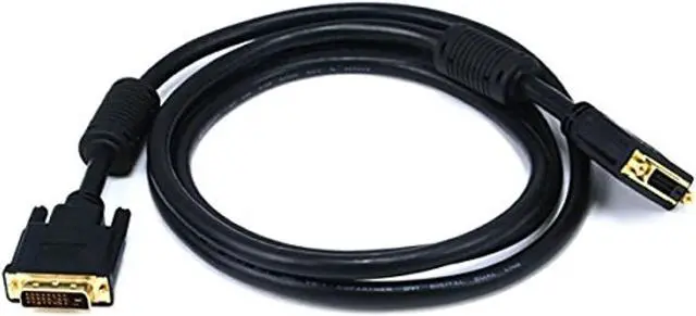 Alt view image 7 of 10 - Monoprice 6ft 28AWG CL2 Dual Link DVI-D Male-to-Female Extension Cable - Black