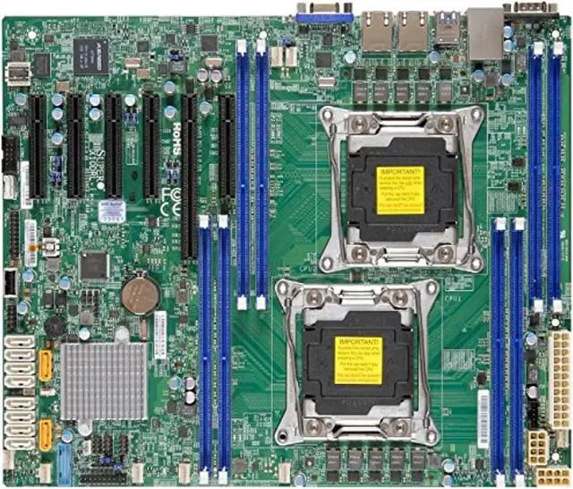 Alt view image 8 of 14 - SUPERMICRO X10DRL-I-B Supermicro X10DRL-I-B Dual LGA2011 Intel C612 DDR4 SATA3 and USB3.0 V and 2GbE ATX Server Motherboard